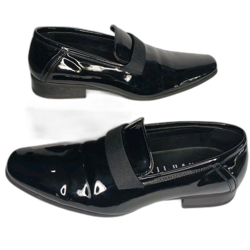 Calvin Klein Bernard Black Patent Loafers Men’s Size 11 Slip On Dress Shoes